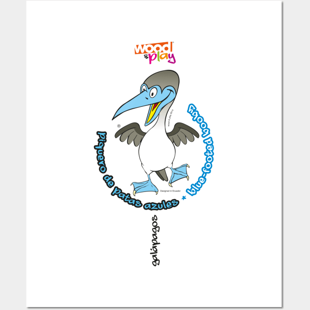 Blue-footed BOOBY Wood&Play Galapagos Wall Art by MUNZ